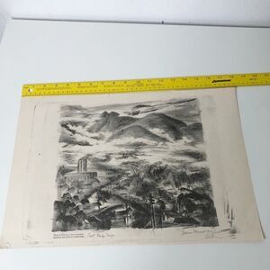 Jeanne Moment Art Print Reed College Coast Range Oregon 1952 Mountain Town  #5/?
